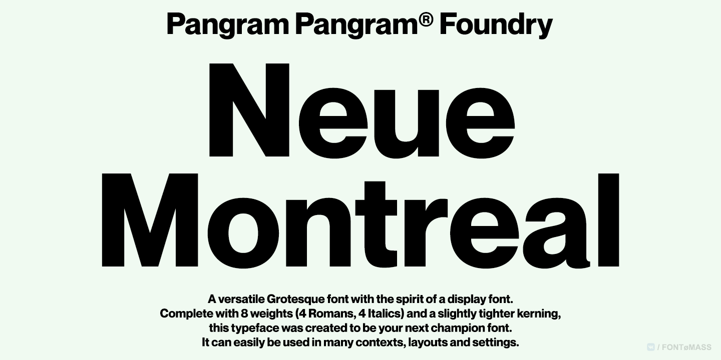 Пример шрифта Neue Montreal
